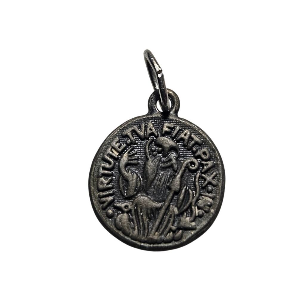 St. Benedict Medal. Antique/VTG. "Virtute Tua Fiat Pax" 5/8" Photo appraisal